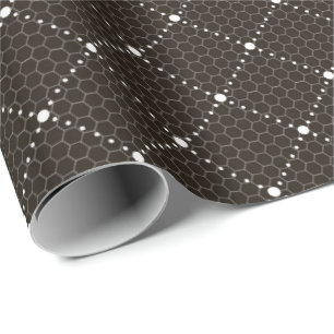 Svart Elegant, minsta Snöre-vita lattice-kompileri Presentpapper