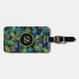 svart elegant modern enkel, färglös polka bagagebricka