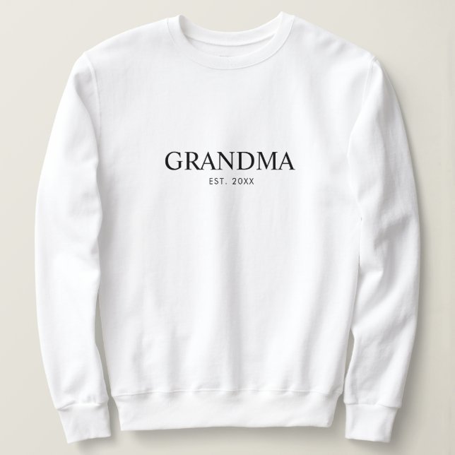 Svart Elegant Modern Mormor T Shirt (Design framsida)