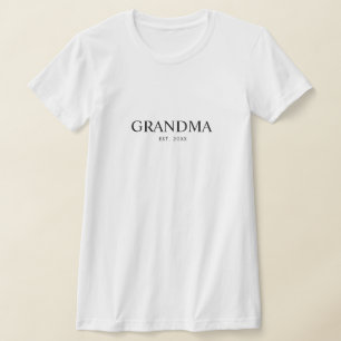 Svart Elegant Modern Mormor T Shirt