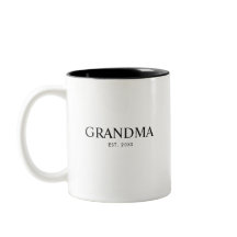 Svart Elegant Modern Mormor