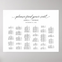 Svart Elegant Modern skriptkalligrafisäten Poster