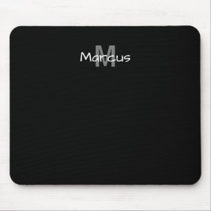 Svart Elegant Monogrammad Musmatta