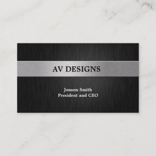 Svart elegant och silvervisitkort visitkort