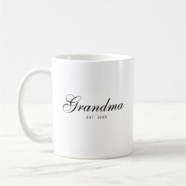 Svart Elegant Skrift Estalicherad Mormor Kaffemugg