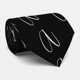 Svart elegant skrift slips