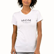Svart Elegant Skript Estalicherad Mamma T-Shirt