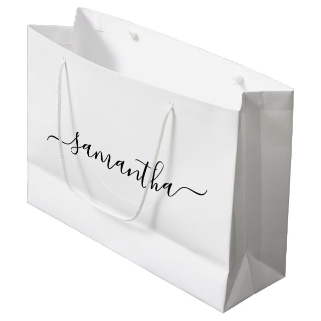 Svart elegant skript signatur namn (Framsidan Vinklad)