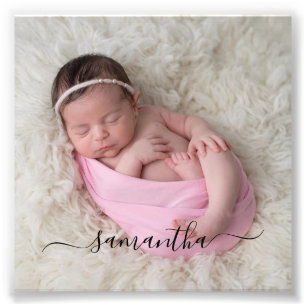 Svart elegant svajsig signaturfoto fototryck