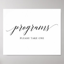 Svart Elegant Typografi Bröllopsprogram Signal Poster