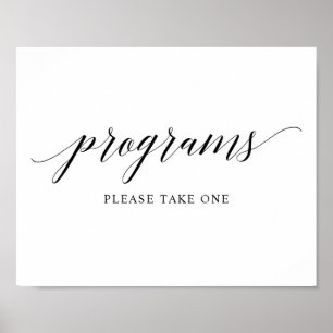 Svart Elegant Typografi Bröllopsprogram Signal Poster