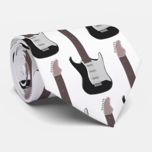 Svart elektrisk gitarr-design slips