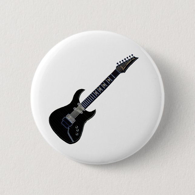 Svart elektrisk gitarr knapp (Framsida)