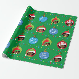 Svart Elf Girl Wrapping Papprare Presentpapper