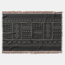 Svart Elfenbens Tribal Geometriskt Mönster | Moder