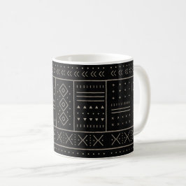 Svart Elfenbens Tribal Geometriskt Mönster | Moder Kaffemugg