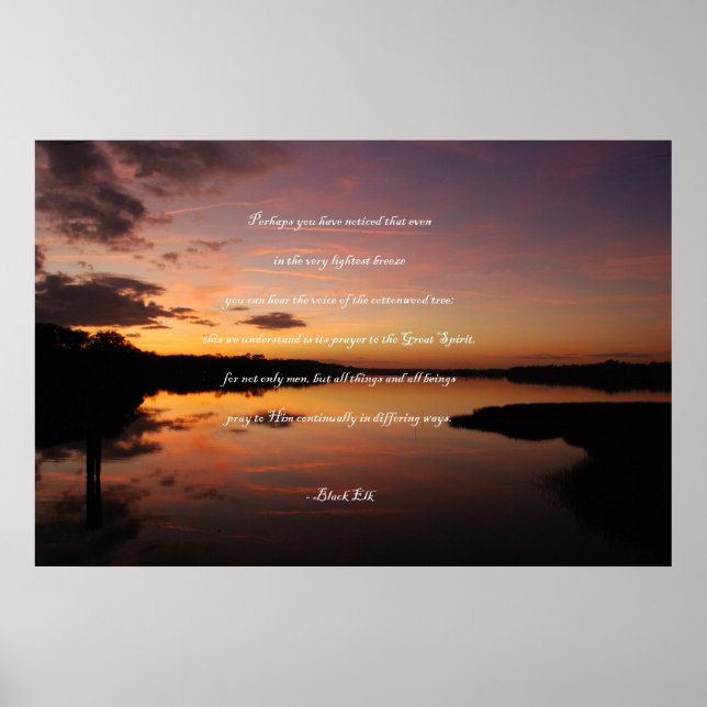 Svart Elk-citat - du kanske har noterat... Poster (Framsidan)