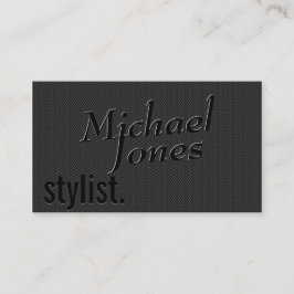Svart, Embossed-stil, Stylist - företag Visitkort