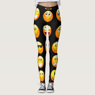 Svart emojis-legeringar leggings