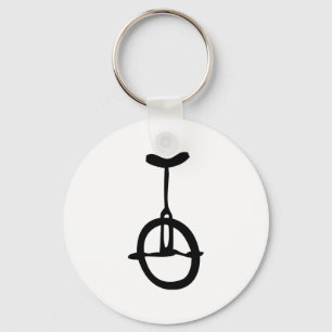 svart enhjulingsymbol nyckelring