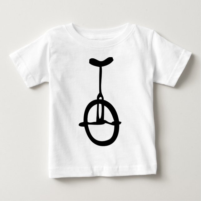 svart enhjulingsymbol t-shirt (Framsida)