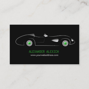 Svart enkel Elegant Automotive-malldesign Visitkort