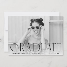 Svart | Enkel modern foto Studenten Meddelande