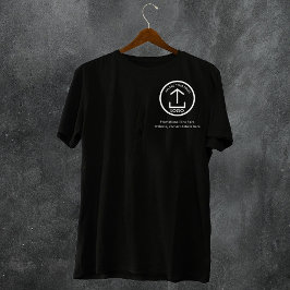 Svart enkel Professionell - Logotyp för företag T Shirt