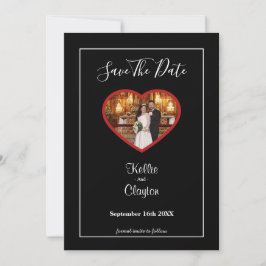 Svart enkel ram Spara datum Datumet