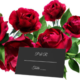 Svart, enkelt formaterat skript Bröllop Placeringskort