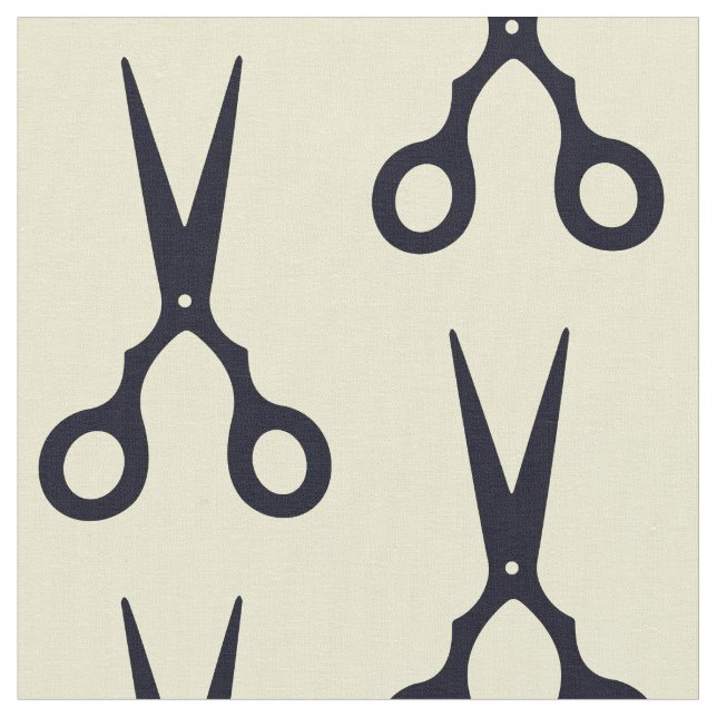 Svart enkelt hår Scissors (barberaren/frisören) Tyg (Närbild)