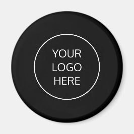 Svart, enkelt Lägg till din Logotyp i höjdled Magnet