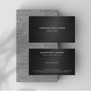 Svart, enkelt, metallisk, brushaltig Aluminiumutse Visitkort