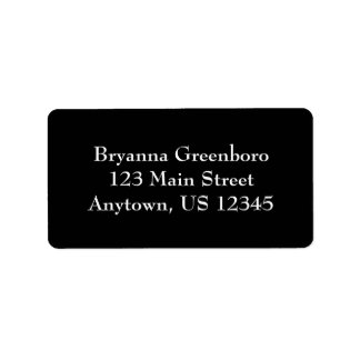 Svart enkla enkla Returetiketter Adressetikett