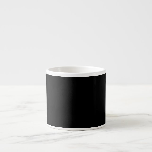 Svart espressomugg Minimalistisk keramisk kaffekop (Framsidan)