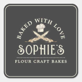 Svart etikett för Logotyp av klassiskt bakverk