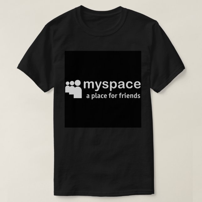 Svart etikett för Myspace-Logotyp T Shirt (Design framsida)