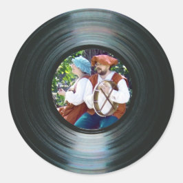 Svart etikett för Vinyl Music-post &Ditt foto