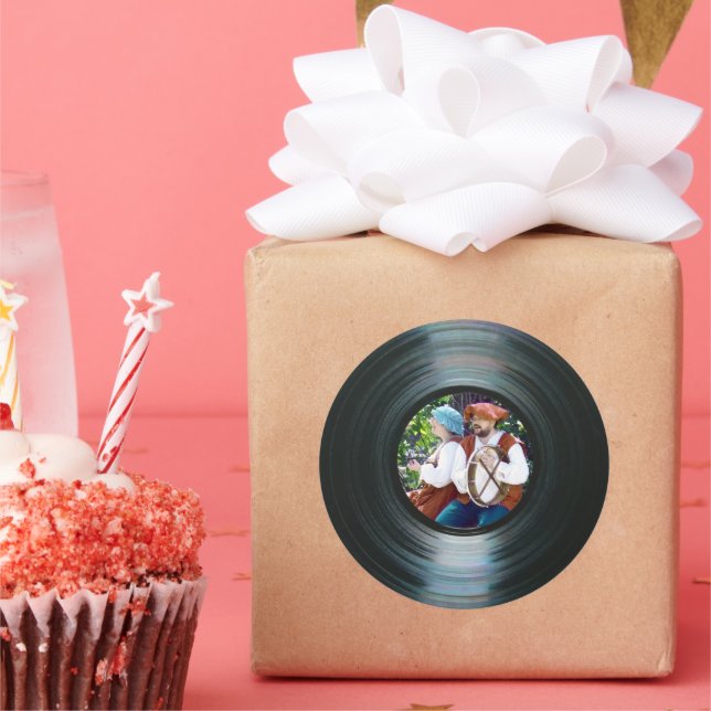 Svart etikett för Vinyl Music-post &Ditt foto (Part)