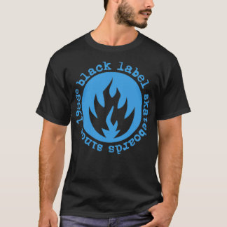 Svart etikettskateboard 3 t shirt