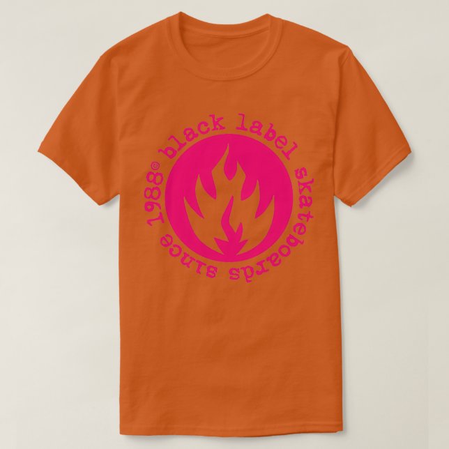 Svart etikettskateboarskivor 4 t shirt (Design framsida)