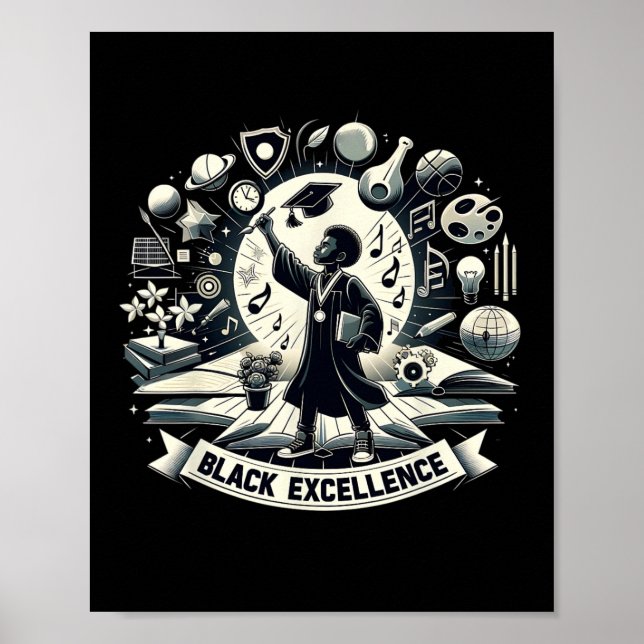 Svart excellens examen Svarta historiemånaden i Poster (Framsidan)
