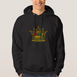 Svart excellens krona – Svarta historiemånaden Hoodie