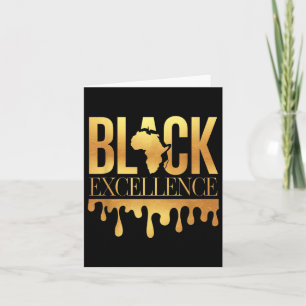 Svart excellens Svart historiemånad Afro Motivatio Kort