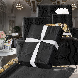 Svart exotisk boa Constritor Snakeskin Presentpapper