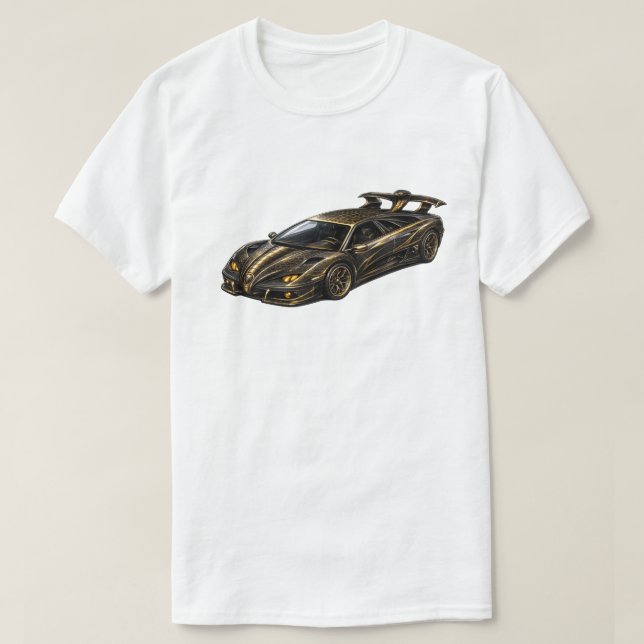 Svart Exotisk Hypercar — BV-LCB T Shirt (Design framsida)