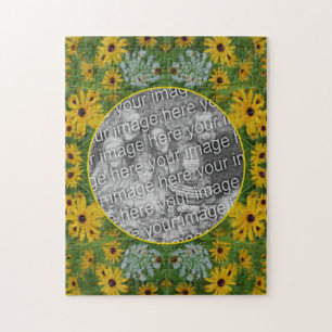 Svart Eyed Susan Daisy Painting Add Your Photo Pussel