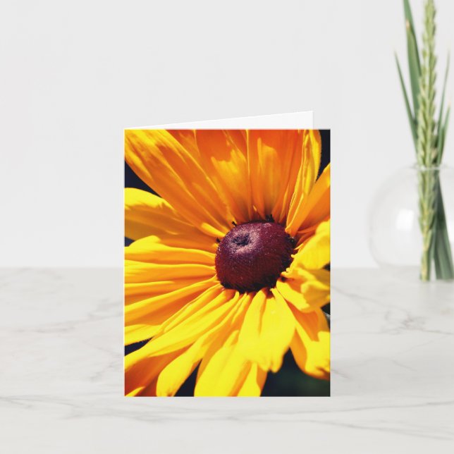 Svart Eyed Susan Flower Anpassade Note Card Tack Kort (Framsida)
