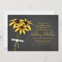 Svart Eyed Susan Wildblommor chalkboard