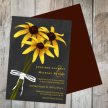 Svart Eyed Susan Wildblommor chalkboard